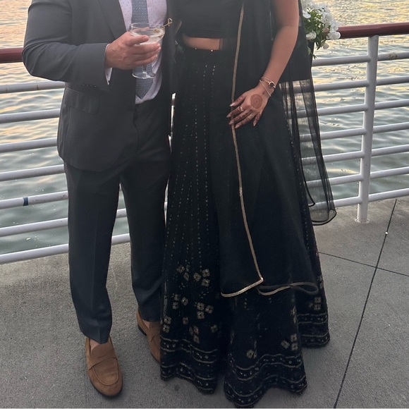 The Saree Room Midnight Amelia Skirt with Dupatta set - Picture 6 of 6